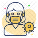 Coronavirus Lady Woman Icon
