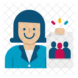 Female Customer Officer  Icon