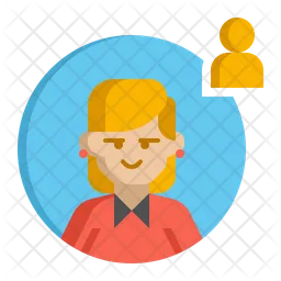 Female Customer Officer  Icon