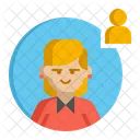 Female Customer Officer  Icon