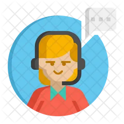 Female Customer Operator  Icon