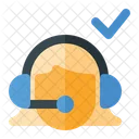 Female Customer Service Telecaller Call Center Icon