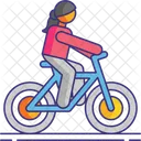 Female Cyclist  Icon