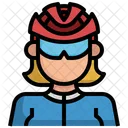 Female Cyclist  Icon