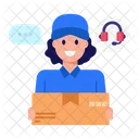 Female Delivery Service  Icon