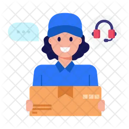 Female Delivery Service  Icon