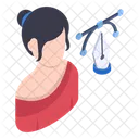Female Coder Designer Icon
