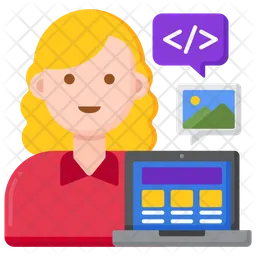 Female Developer  Icon