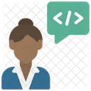 Female Developer Female Programmer Developer Icon