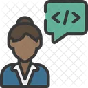 Female Developer Female Programmer Developer Icon