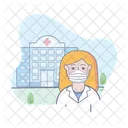 Female Doctor Medical Clinic Doctor Icon