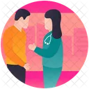 Lady Doctor Patient Checking Female Doctor Icon