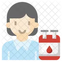 Female Donor Blood Donor Blood Donation Icon