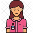 Female Employee Employee Girl Employee Receptionist Icon