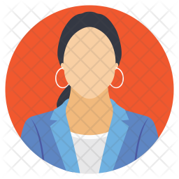 Female Employee Icon - Download in Flat Style