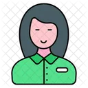 Female Employee Avatar Office Worker Icon