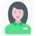 Female Employee Avatar Office Worker Icon