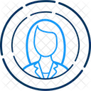 Female Employee Focus  Icon