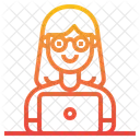 Employee Worker Laptop Icon