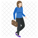 Female Employee Office Worker Business Woman Icon