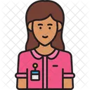Female Employee  Icon