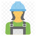 Female Engineer Labour Icon