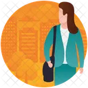 Female Entrepreneur Businesswoman Employer Icon