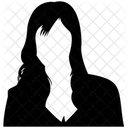 Female Face Silhouette  Icon