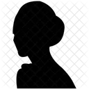 Female Face Silhouette  Icon