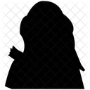 Female Face Silhouette  Icon