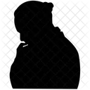 Female Face Silhouette  Icon