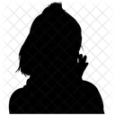 Female Face Silhouette  Icon