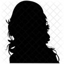 Female Face Silhouette  Icon