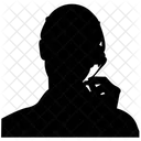 Female Face Silhouette  Icon