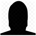 Female Face Silhouette  Icon