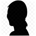 Female Face Silhouette  Icon