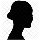 Female Face Silhouette  Icon