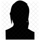 Female Face Silhouette  Icon