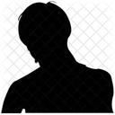 Female Face Silhouette  Icon