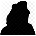 Female Face Silhouette  Icon