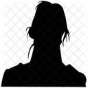 Female Face Silhouette  Icon