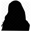 Female Face Silhouette  Icon