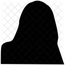 Female Face Silhouette  Icon