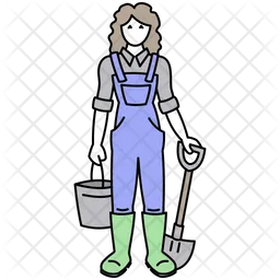 Female Farmer  Icon