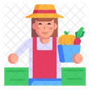 Female Farmer  Icon