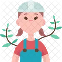 Female Farmer  Icon