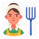 Female Farmer  Icon