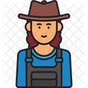 Female Farmer  Icon