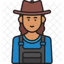Female Farmer  Icon