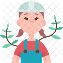 Female Farmer  Icon
